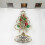 Mini Christmas Tree Wrought Iron Gold Home Decoration 3
