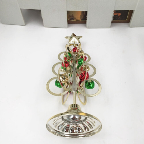 Mini Christmas Tree Wrought Iron Gold Home Decoration 2