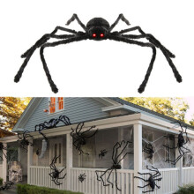 Halloween-ulkokoristeet karvainen hämähäkki, realistinen pelottava jättiläismäinen karvainen hämähäkki pihajuhliin Halloween-koristeeseen,