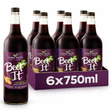 Beet It Organic Beetroot Juice with Ginger 750ml Bottles (Pack of 6)