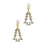 Sterling Silver Christmas Tree Ear Studs 1 Pair 4