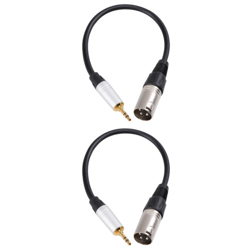Microphone Cable 3.5mm to XLR Stereo Adapter 2 Pack