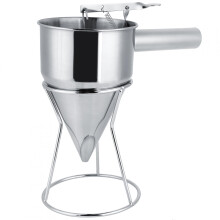 Imbuto - Imbuto in acciaio inox per cucina, per polpi, per infilzare polpette, facile da pulire, con staffa