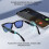 GS05 Smart Glasses with Bluetooth Calling, Voice Assistant, Camera Remote Control, Magnetic Sunglasses, Black Blue 2