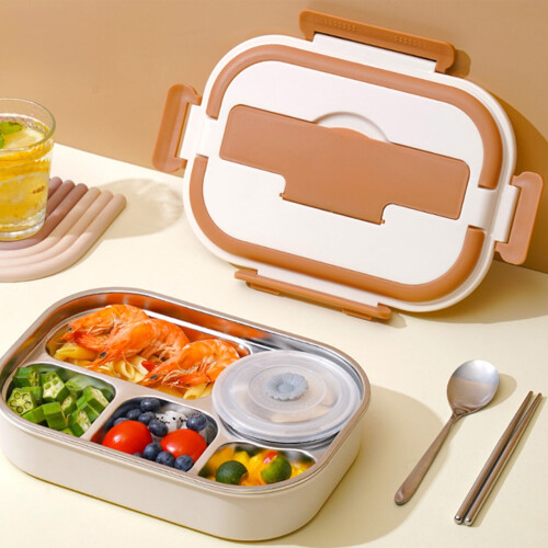 Isolierte Lunchbox aus Edelstahl 304 mit Deckel 2
