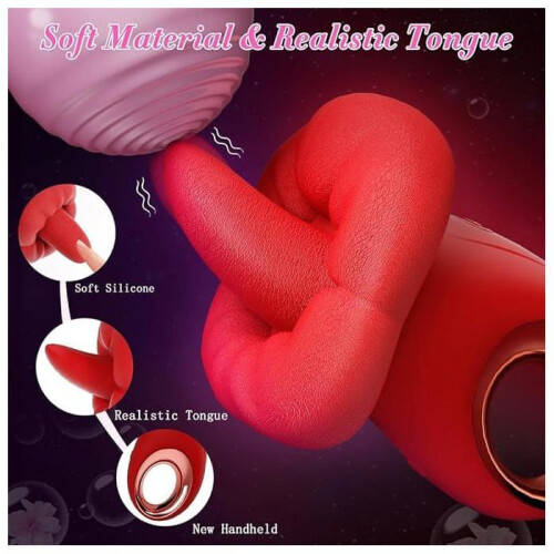Smart Suction and Vibration Toy with 360 Degree Rotating Licking Function, Soft Silicone Design for Intimate Use 1