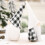 Christmas gnome doll ornament black white 2 pcs 2