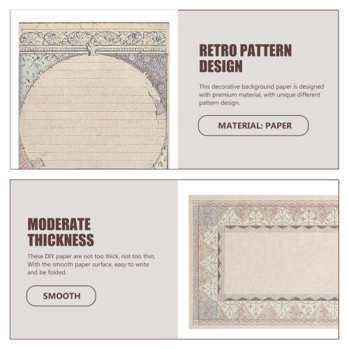 Notebook Decorative Paper Retro Background 60 Sheets 1