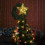 Metal Star Tree Topper with Lights Gold Glitter 3