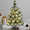 Mini Christmas Tree with LED Lights Flocked Snowy Design 3