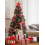 Christmas Tree Ornaments Set Shatterproof 99 pcs Red Silver 6