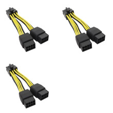 3X Doppio Cavo di Alimentazione da 8 Pin un 8 Pin per Scheda Grafica Cavo di Alimentazione per GPU K80/M40/P100/V1 10 cm, A