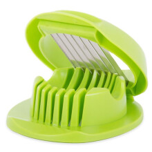 Green Boiled Egg Slicer Plastic Egg Slicer Cutter Efficient Kitchen Tool 11x13.5x4cm