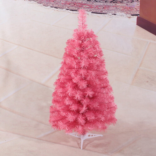 Artificial Christmas Tree Pink 60 cm with Plastic Stand 1