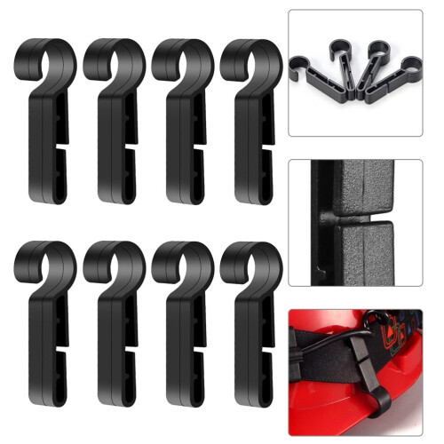 Helmlampenclips, rutschfester Kunststoff, 8 Stück 1