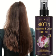 YUITIKUE Biotin Hair Oil with Rosemary & Onion | Strengthens Hair Follicles, for All Hair Types 100ml