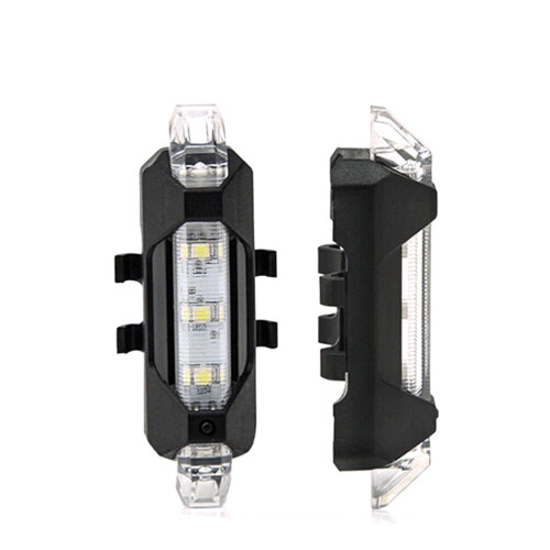 2 τεμάχια αδιάβροχο επαναφορτιζόμενο USB 4 λειτουργιών υψηλής φωτεινότητας πίσω 2
