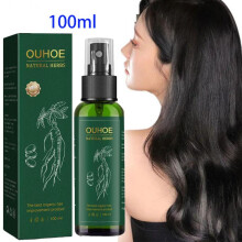 100ml Ginseng Hair Serum Spray Nourishes Scalp Strengthen Root Repair Damaged Hair Herbal Hair Care for Men Women