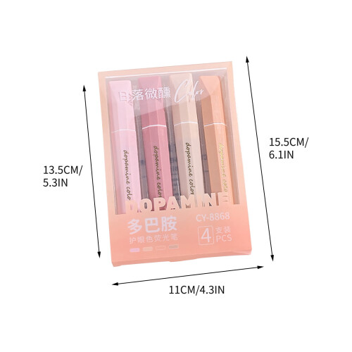 Color Marker Pen Set Highlighter Style 4 Colors 5ml 2