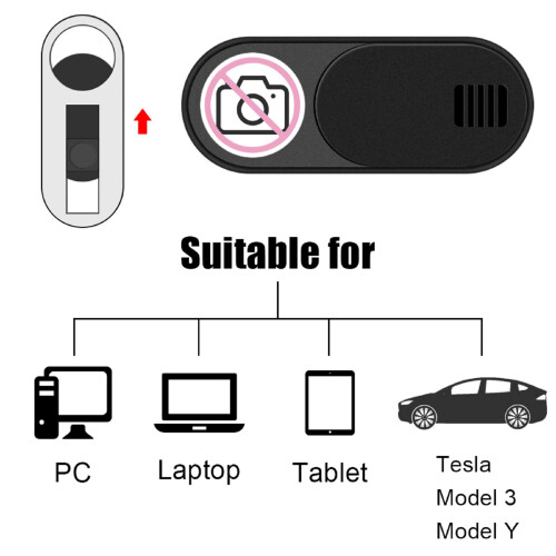 Capa protetora para câmeras Tesla Model 3/Y, preta, instalação fácil e prática. 1