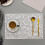 PVC table mat heat insulation rectangular round ginkgo leaf 8