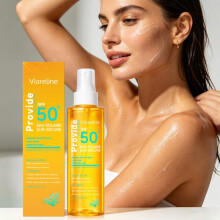 (1 pcs) SPF 50 Sunscreen Spray 100ml Non-Sticky Water-Resistant Moisturizing Protect Skin Smooth Sunburn Prevention Sunscreen Spray