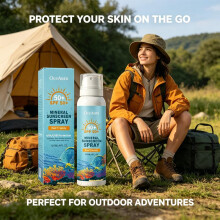 (120ml Boxed) OceAura SPF 50 Sunscreen Spray, Oil Control Waterproof Anti UV Sunburn Prevention Mineral Sun Care Spray