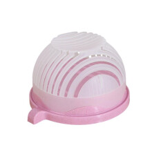 Multifunctional Vegetable and Fruit Washing Bowl Salad Spinner Colander with Cutting Board, Hand Protection, Ergonomic Design, 21x18.5x11.5 cm, Pink