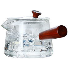 Théière en verre Eease 500 ml avec infuseur amovible et poignée en bois