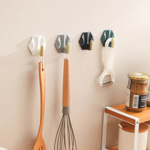 KERISTY geometric wall hooks light luxury 4 pcs 2