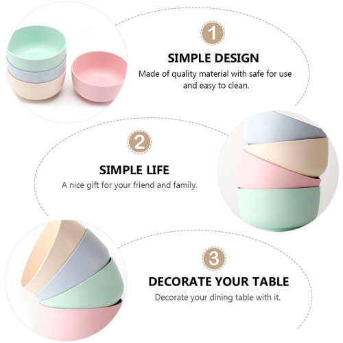MUSEYA Bamboo Fiber Bowls Set Kitchen 8pcs 1