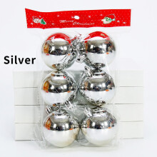 Holle kerstballen voor kerstboomversiering, 6 cm, 6 stuks