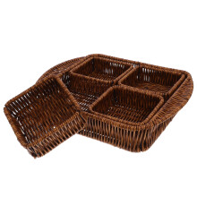 Boîte à fruits secs en rotin imitation, panier décoratif, bol, plateau à bonbons, clé, cadeau pour les amis