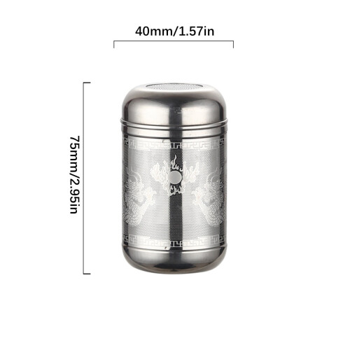 Teefilter aus Edelstahl 304, isoliert, Doppeldrache 1