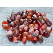 Carnelian tumbled stones 0.75-1.25 inches