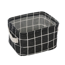 Panier de rangement pliable en toile Quinlirra, organisateur pliable avec poignée pour jouets, maquillage, clés, loisirs créatifs – Noir