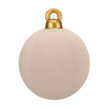 Boules de Noël gonflables géantes de 45 cm (17,8 pouces) en velours floqué - Grande décoration de jardin pour les fêtes, décorations de Noël