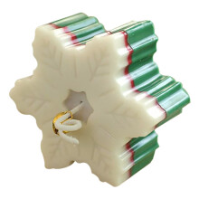 Liquidation des décorations de Noël Tahtuvzn ! Bougie tricolore en forme de flocon de neige, cadeau pour un ami