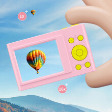 Húsvéti ajándékok nőknek és férfiaknak: 1080P HD digitális kamera, 44MP, 16x zoom, 2,4"-os IPS képernyő, gyerekekkel kompatibilis -