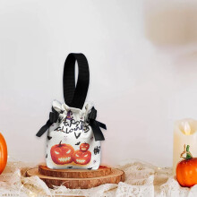 Sacchetti per dolcetto o scherzetto di Halloween, sacchetti porta caramelle di Halloween con manici, sacchetti regalo riutilizzabili in tessuto non