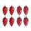 Glitter Pinecone Ornaments Orange 3.5 Inch 6PCS 7