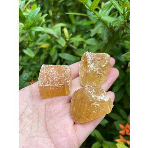 Honey Calcite Rough Natural 1-2 inch 2