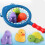Bath Floating Animal Toys with Net Set for Babies and 2