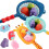 Bath Floating Animal Toys with Net Set for Babies and 4