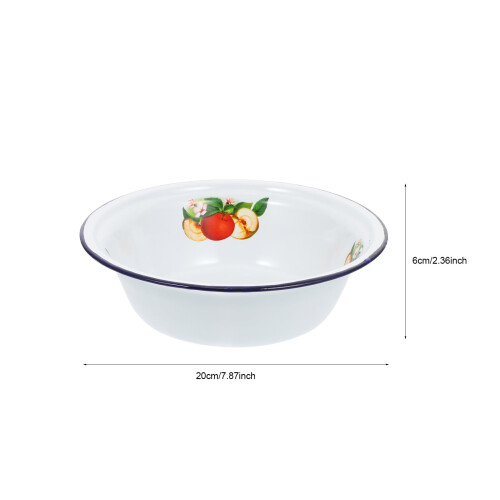 Vintage enamel mixing bowl set with lids 3-piece 2