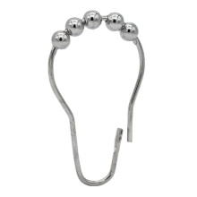 Lot de 12 crochets de rideau de douche en acier inoxydable, anneaux robustes antirouille avec roulettes coulissantes pour salle de bain