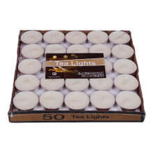 Lot de 50 bougies chauffe-plat flottantes, compatibles avec les photophores - Mariage, fête, décoration intérieure, mini-bougies romantiques,