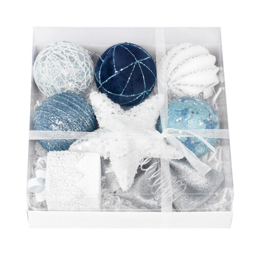 Christmas Ball Ornaments Set Blue 18 Pcs 2
