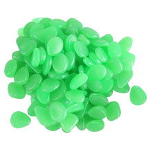 Glow-in-the-Dark Garden Pebbles Outdoor Decor Green