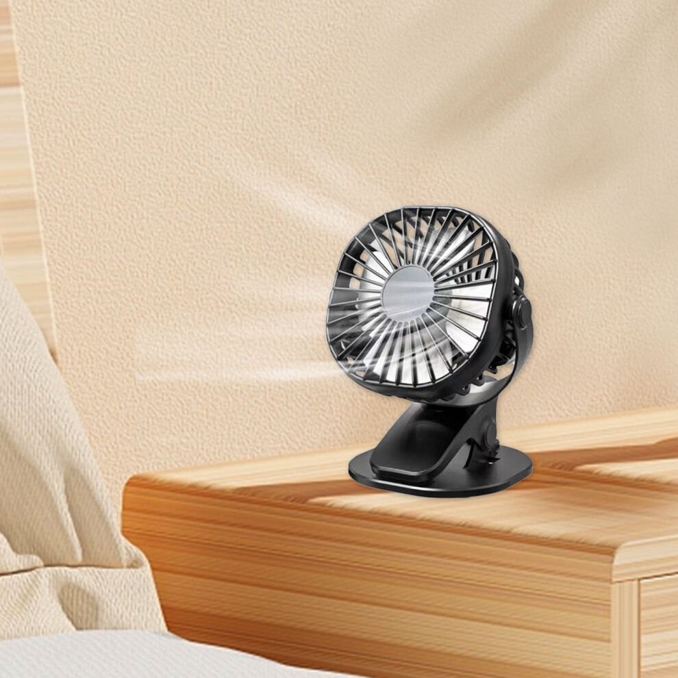 Usb Clip Fan Portable Mini Desktop Fan 3 Speeds 1200Mah 972700167485